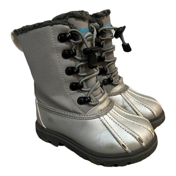 Native Silver Boots C10 Rain Snow Winter Water Gender Neutral - Picture 1 of 7